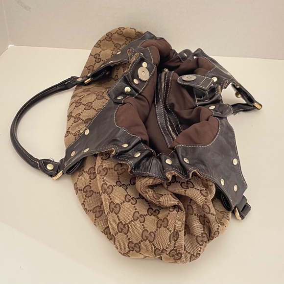 Gucci Monogram Medium Pelham Studded Hobo - Picture 10 of 15